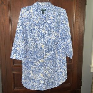 Ralph Lauren size medium color blue and white